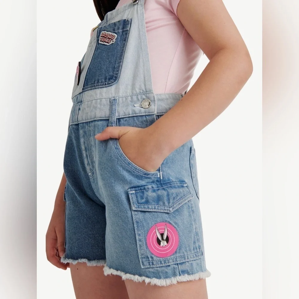 Vintage Justice LooneyTunes Blue Denim Overalls